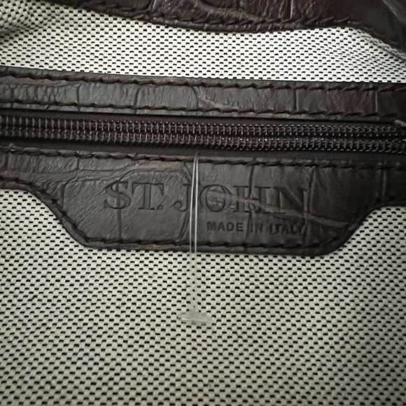 St. John Brown Sunburst Crochet Hobo Bag - Picture 7 of 12